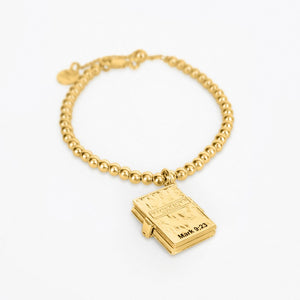 Secret Scriptures Bracelet: Believe - Gold
